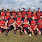 Wisbech XV face the camera after a hard earned 21-0 win