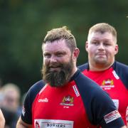 Nathaniel Humphreys (centre) awarded the Bowsers man of the match.