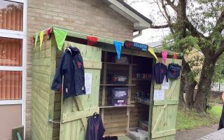 The sharing shed at Peckover Primary School.