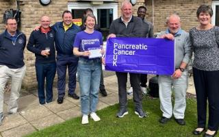 Chris Bennett, Steve Steels, Rob Bye and Sarah (a volunteer with PCUK) along with some of the club’s members