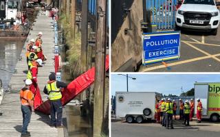 Teams working out of Wisbech Port took part in an exercise last week to test their response in case of an oil spill.