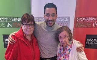 Sarah Perkins and Maureen with Giovanni Pernice.